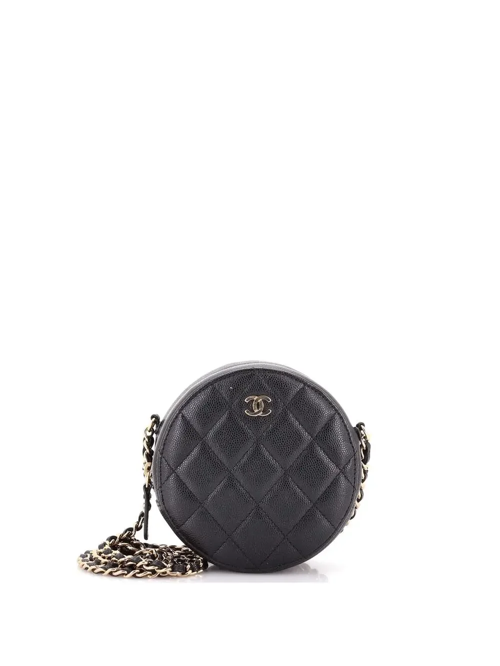 Chanel Round Clutch With Chain Quilted #248054C30B